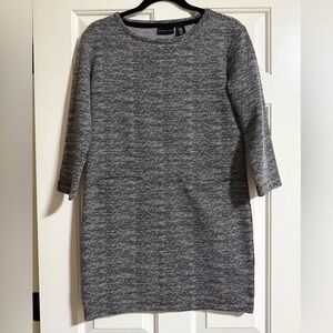 Adrienne Vittadini Monochrome Long Sleeve Dress